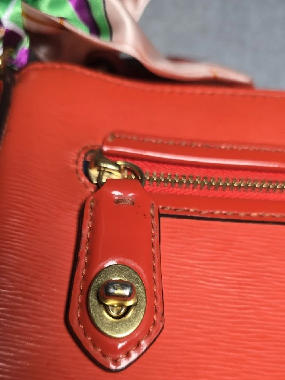 Coach Madison Leather Pocket Swingpack Crossbody Tangerine Orange